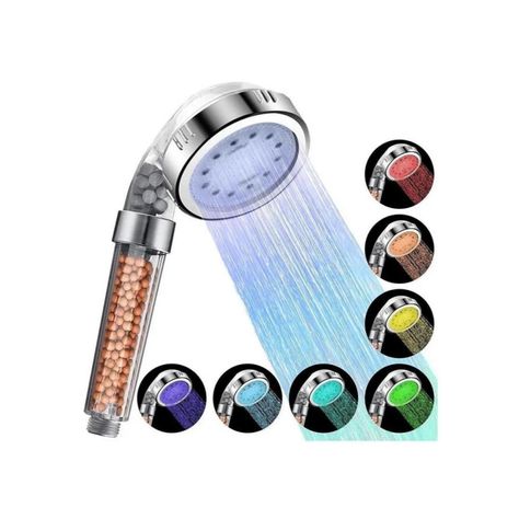 Cabezal De Ducha Luces Led De Colores por temperatura-1