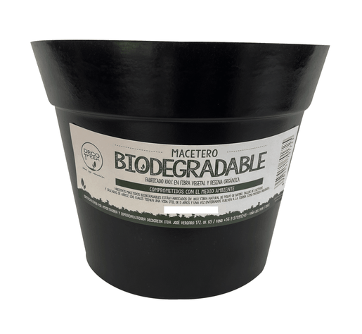 MACETA BIODEGRADABLE CLASICA NEGRO 25X17-0