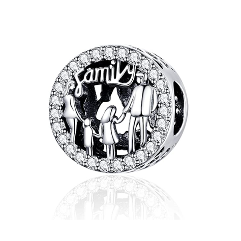 Charm "Family" en Plata Fina 925 SILVER HEART-0