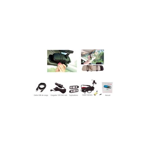 Espejo Retrovisor 2 Cámaras Auto - Puntostore-1