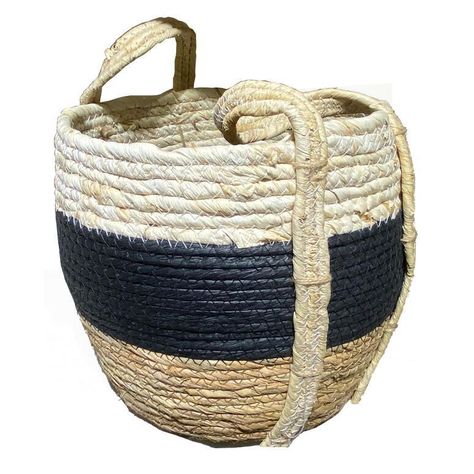Canasto de Fibra Seagrass 28x23x23 cm. Natural 28x23x23 cm-0