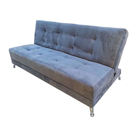 Futon Patagonia Gris Felpa 3 Cuerpos Pmetal-2