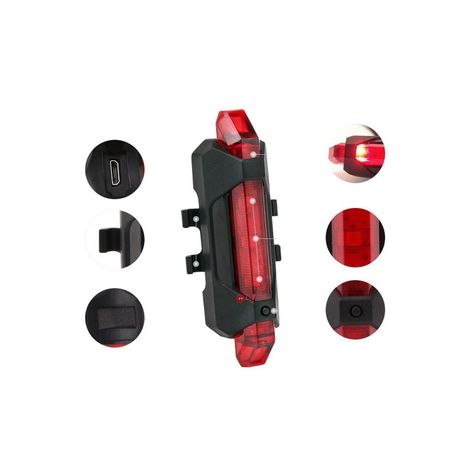 Luz Led Para Bicicletas Seguridad Recargable 50 Lúmenes - PuntoStore-1
