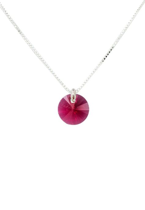 Collar Punto de Luz Cristales Genuinos Scarlet -0