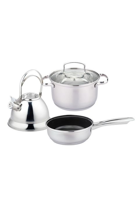 Batería Cocina 5 Piezas Acero Inoxidable Gris-0