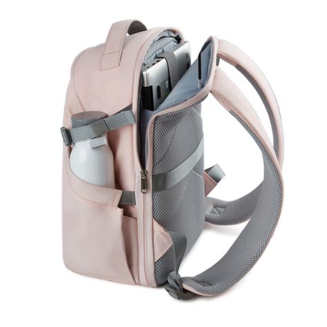 Bagsmart - Mochila para cámara y notebook de 13.3" - Rosado-3