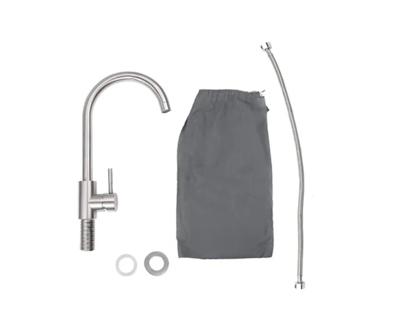 Grifo Monomando Llave Lavaplatos Lavaloza Acero Inoxidable-2