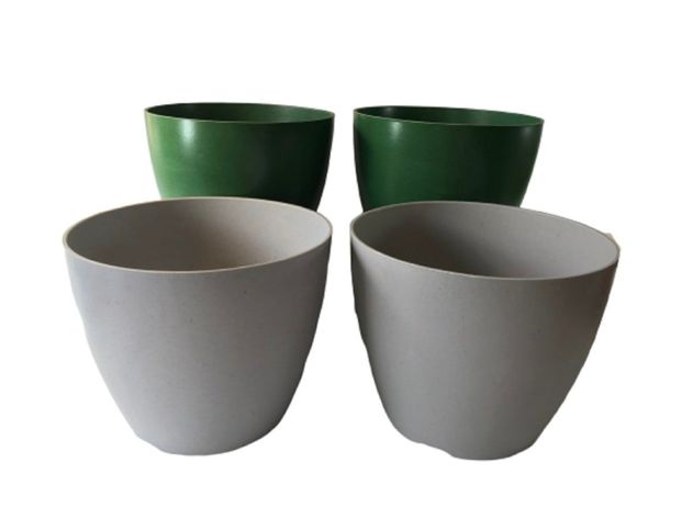 SET 4 MACETAS BIO ACTUAL 2 GRIS 2 MUSGO 24X18-0
