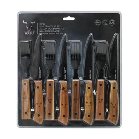 SET CUCHILLOS Y TENEDORES PRM 8 PCS WAYU-1