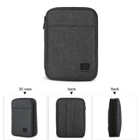 BAGSMART Maletín Organizador de accesorios electrónicos- Negro-2