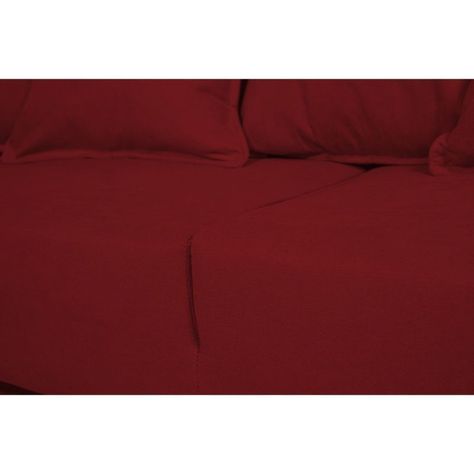 Sofá Cordelia Felpa Rojo 2 Cuerpos-3