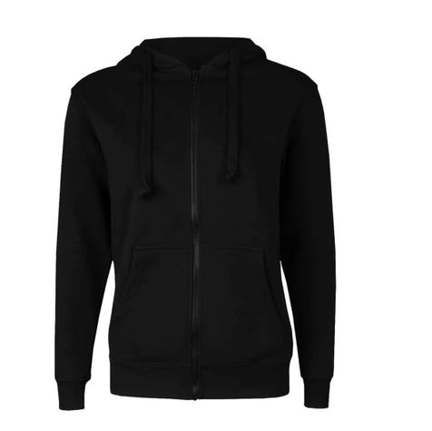 Poleron Canguro Con Capucha Y Cierre unisex Negro-0