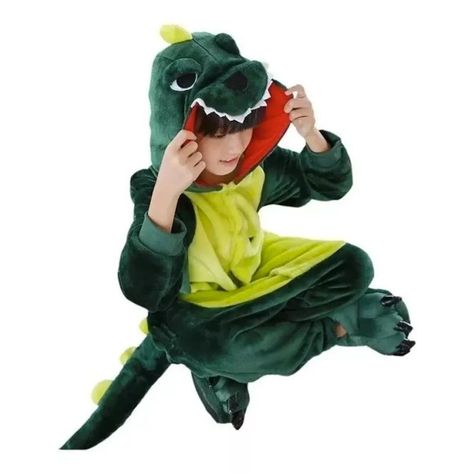 Pijama Y Disfraz Enterito Polar Niño Dinosaurio-2