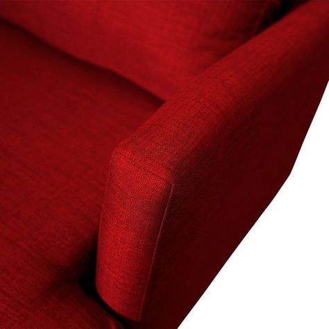 Sofá Aldara Chenille Tipo Lino Rojo 2C-2