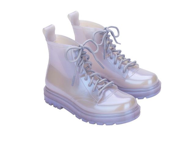 Botin Infantil Coturno Azul Perlado Mini Melissa-3
