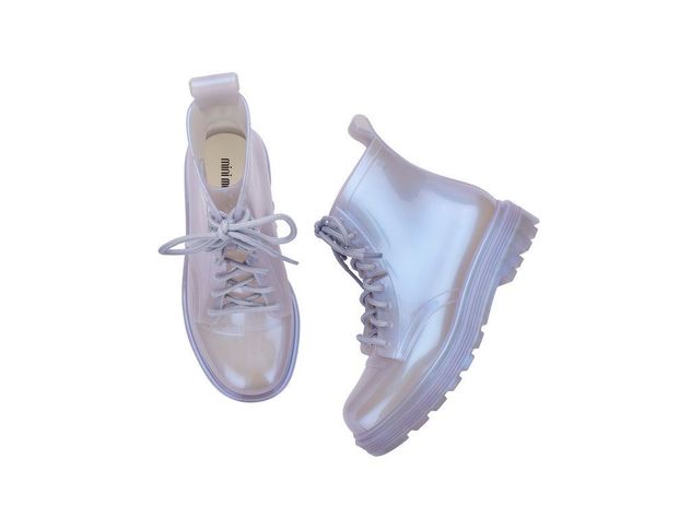 Botin Infantil Coturno Azul Perlado Mini Melissa-4