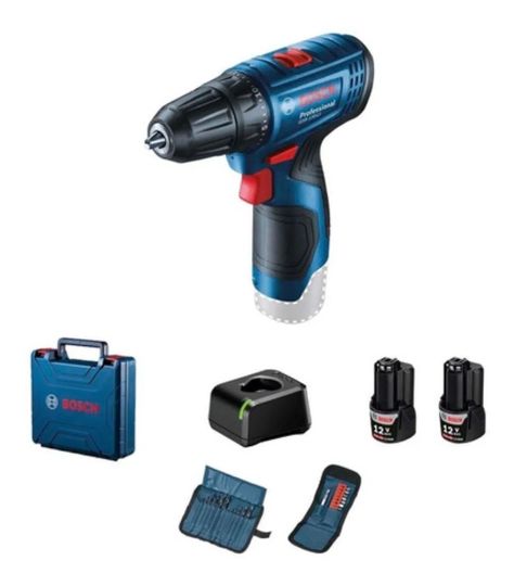 Taladro inalámbrico de 10mm Bosch GSR 120-LI 12V con maletín 127V 220V-0