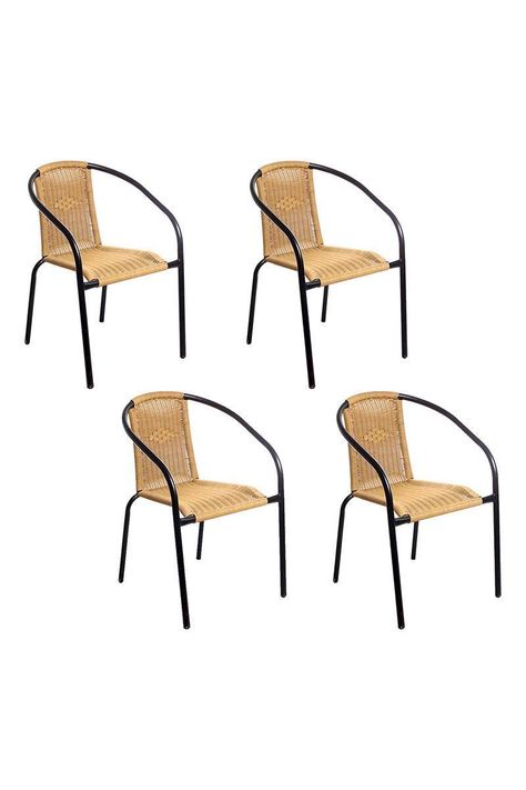 Pack 4 Sillas de Terraza Maceio Beige-0