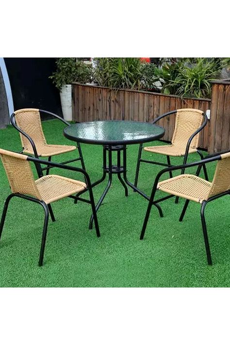 Pack 4 Sillas de Terraza Maceio Beige-5