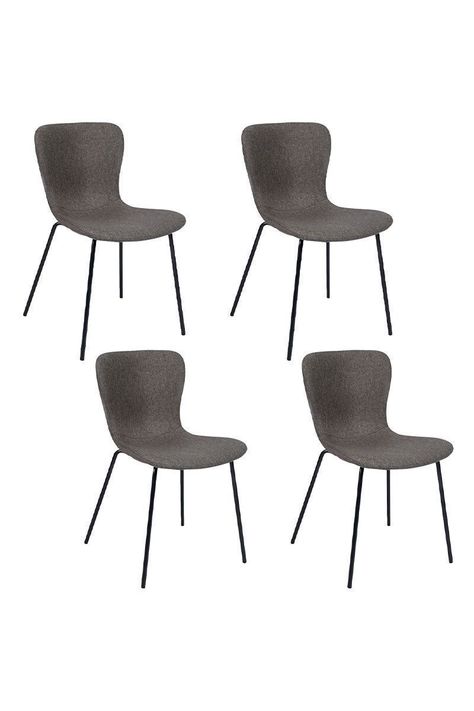 Pack 4 Sillas de Comedor Citrino Gris-0