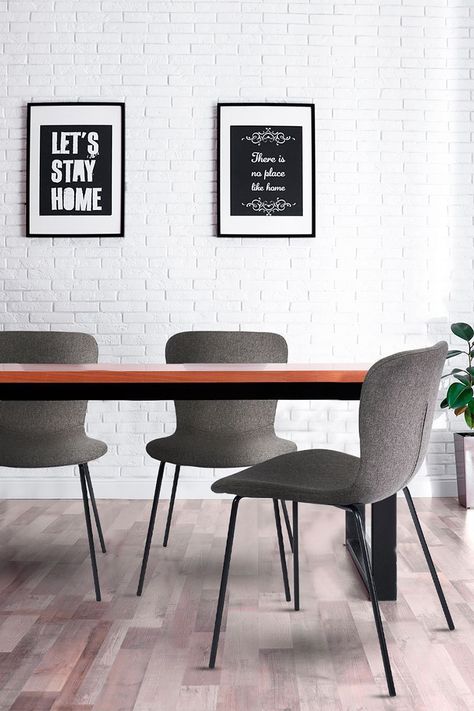 Pack 4 Sillas de Comedor Citrino Gris-1