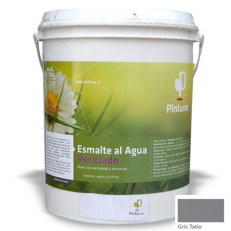 Esmalte al Agua Pinturec Satinado Gris Tatio 1G-0