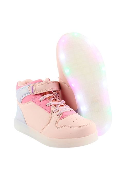 Zapatilla led powerlight velcro a correr niña 958-3