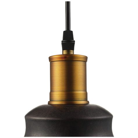 Lámpara Colgante E-27 Decorativa Negra Pollux-2