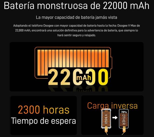 Doogee V Max - 5G Resistente GPS, 22.000mAh, RAM 12GB, 108MP-3