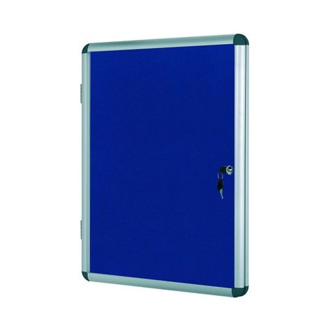 Vitrina Diario Mural Fieltro Azul 12 A4 94x98,1 cm-0
