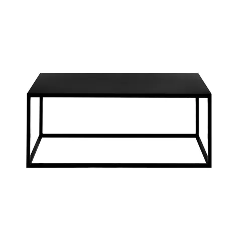 Mesa de Centro 80 Rectangular Metal Black Negra-2