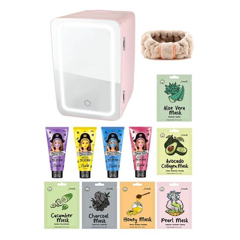 Mini Refrigerador Portátil Malú Con 10 Mascarillas Skincare - Incluye Regalo-0