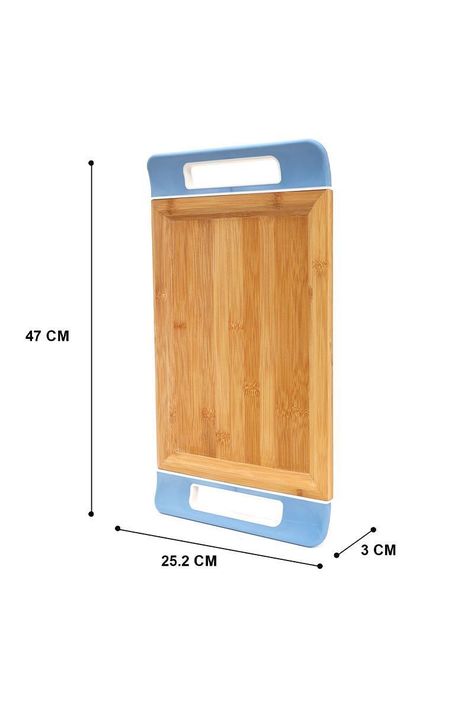 Bandeja Para Servir Rectangular Bambú Madera-2