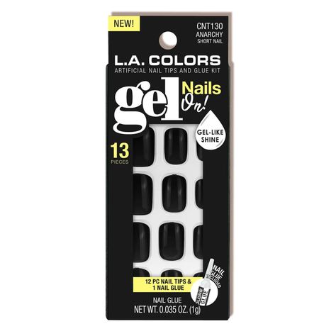 Set de Uñas Gel Press On "Anarchy" L.A Colors-0