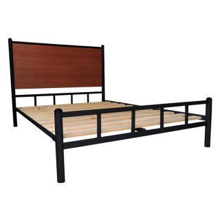 Cama Metálica 2 Plazas Negro-0