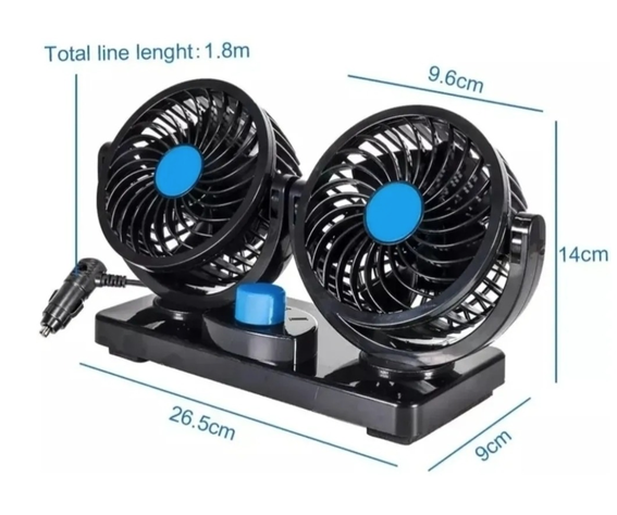 Ventilador Doble de Auto 5v 2 Velocidades-4