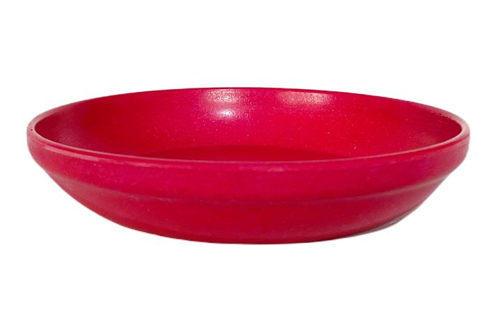 SET 2 MACETAS BIO CURVO ROJO C/PLATO 16,5X13-2