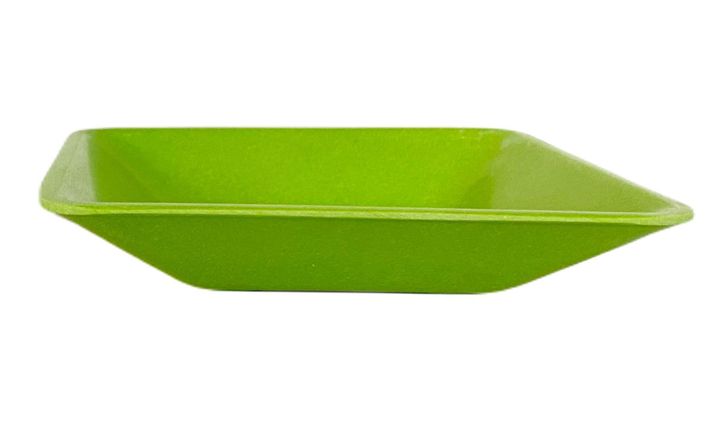 SET MACETA C/PLATO BIO CUADRADO VERDE 13,3X12,4-1