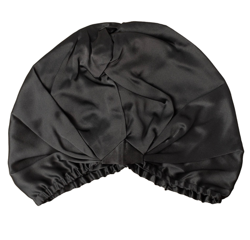 Turbante 100% De Seda Negro-2