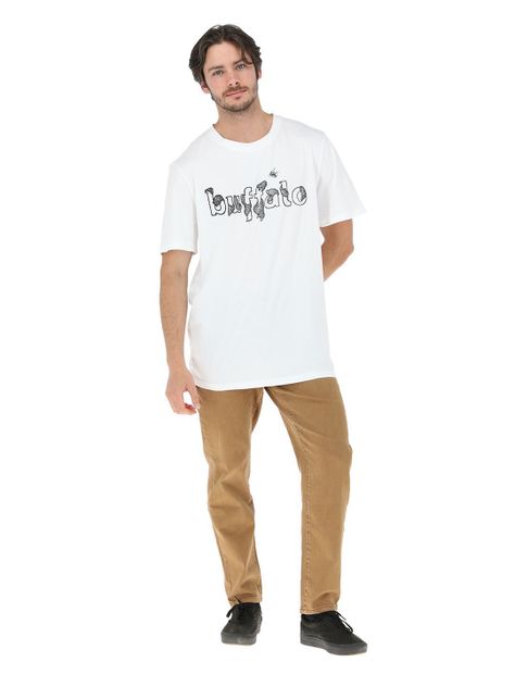Polera Manga Corta Panal Blanco Hombre-1