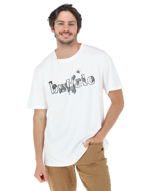 Polera Manga Corta Panal Blanco Hombre-0