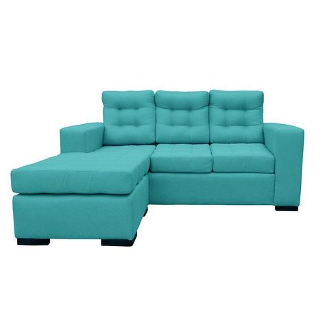 Seccional Antu Chenille Tipo Lino Turquesa 3 Cuerpos-0