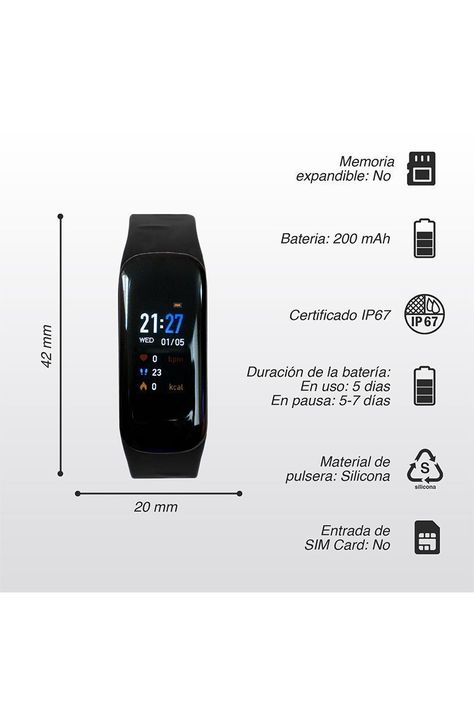 Smart Band ZN48 Negro-2
