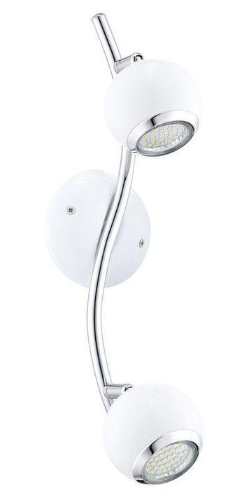FOCO SOBREPUESTO TECHO RIEL BIMEDA ACERO BLANCO 2X3W GU10 LED INCLUIDA COD.31002-0