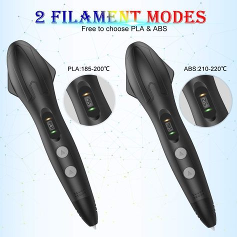 Boligrafo de impresión 3D SM-03 PLA ABS + 54mts filamentos - negro-5