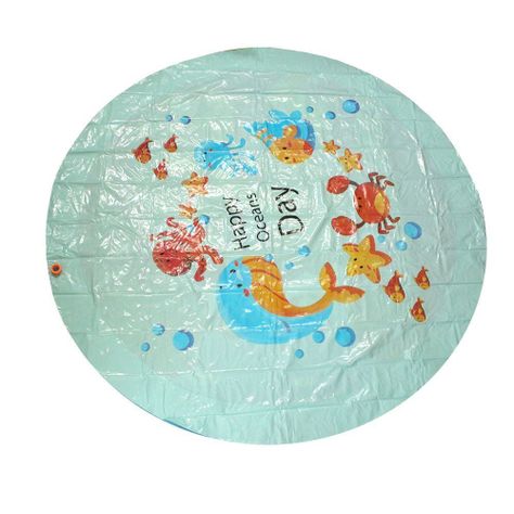 Piscina Alfombra Lanza Agua Xl Niños Cascada 170 Cm Peces-0