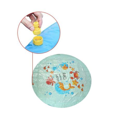 Piscina Alfombra Lanza Agua Xl Niños Cascada 170 Cm Peces-3
