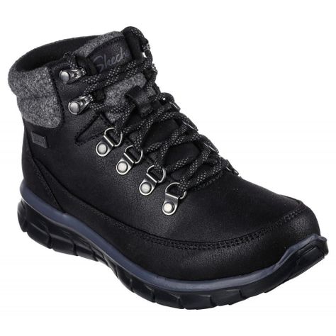 Botin Mujer Synergy Negro Skechers-0