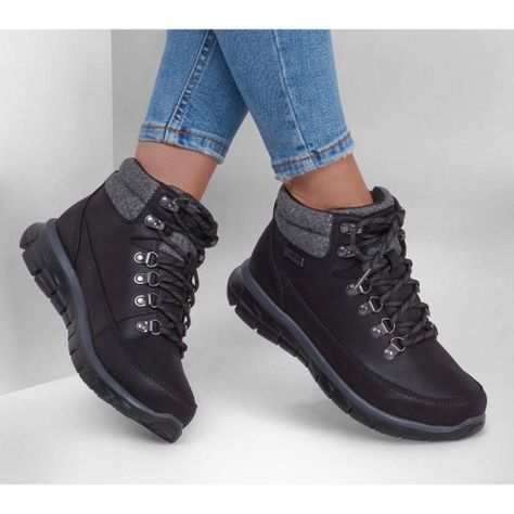 Botin Mujer Synergy Negro Skechers-1