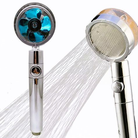 Cabezal De Ducha Turbo Alta Presión Ducha Hélice Ahorro De Agua-1